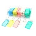 thumbnail image 1 of 25pcs Key Tags Plastic Key Labels with Ring 5 Colors ID Name Tags Key Rings, 1 of 1