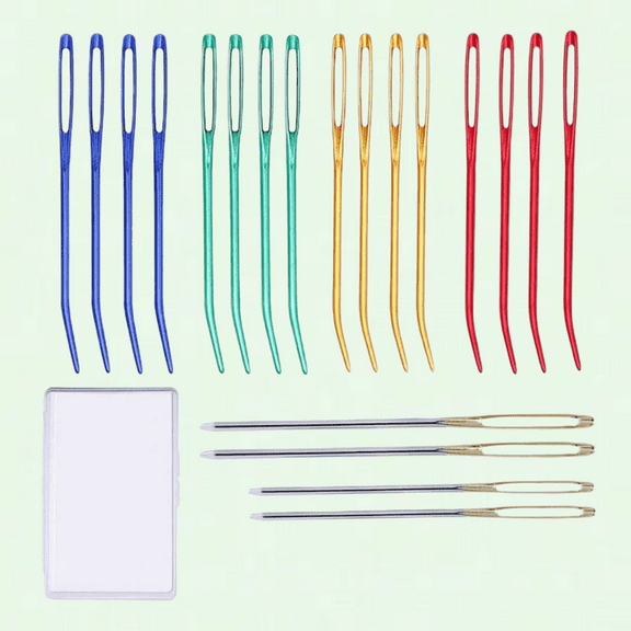 25pcs Large Eye Needles, 2.3 Inch Yarn Knitting Needles, Tapestry Sewing Needles, Metal Wool Knitting Needles for Crochet Projects