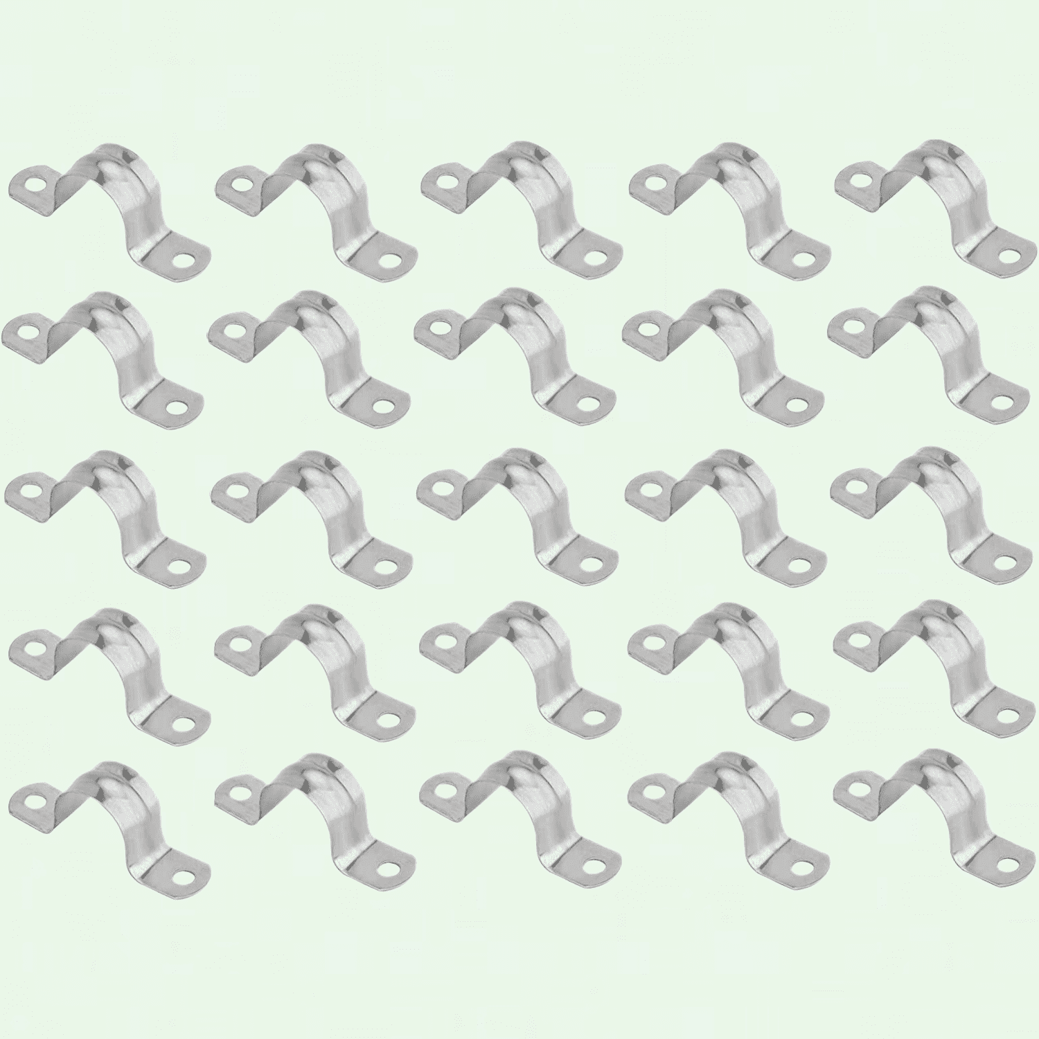 25pcs M16 Stainless Steel Rigid Pipe Clamps, 2-Hole Cable U Bracket ...