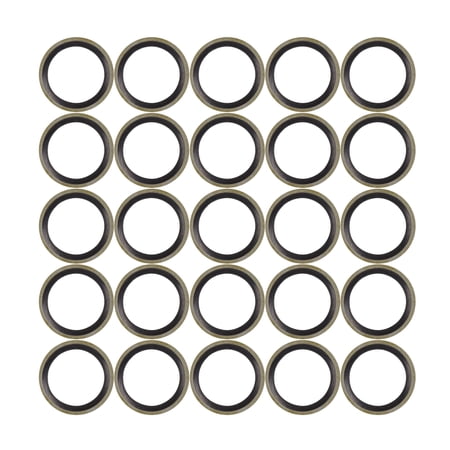 25pcs M18 Bronze Tone Auto Car Engine Oil Drain Crush Flat Bonded Washer Gaskets