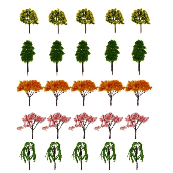 25pcs Miniature Simulation Trees Fairy Garden Adornments Sand table models