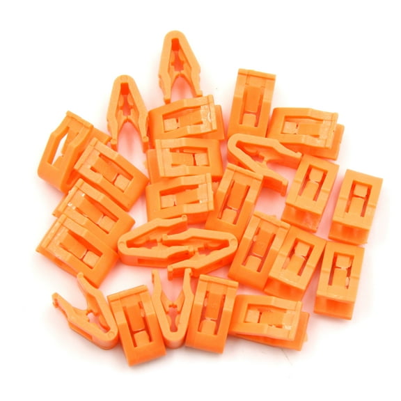 25pcs Orange Car Console Retainers Auto Dashboard Instrument Trim Clip Fastener