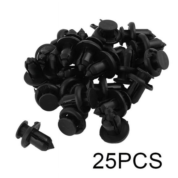 25pcs Plastic Push in Car Bumper Fender Door Rivets Clip Fasteners 10mm Dia Hole