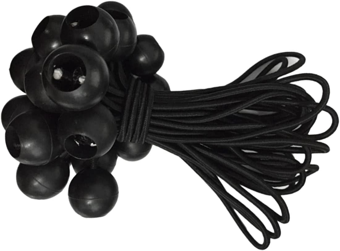 25pcs Plastic Tarp Black Tarp Tent for Camping Canopy Cords Reusable