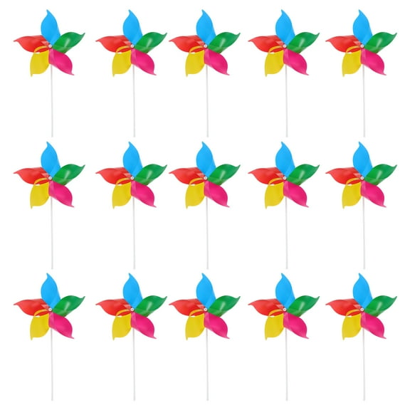 25pcs Small Windmill Decorations for Garden Party and Wedding Plastic Spinners with