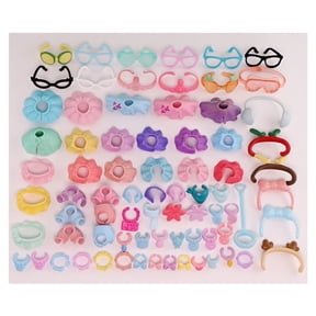 25pcs Random Accessories Set for Lps Pets Toys,Include Random Collar Necklace Glasses Headband Clothes Dress