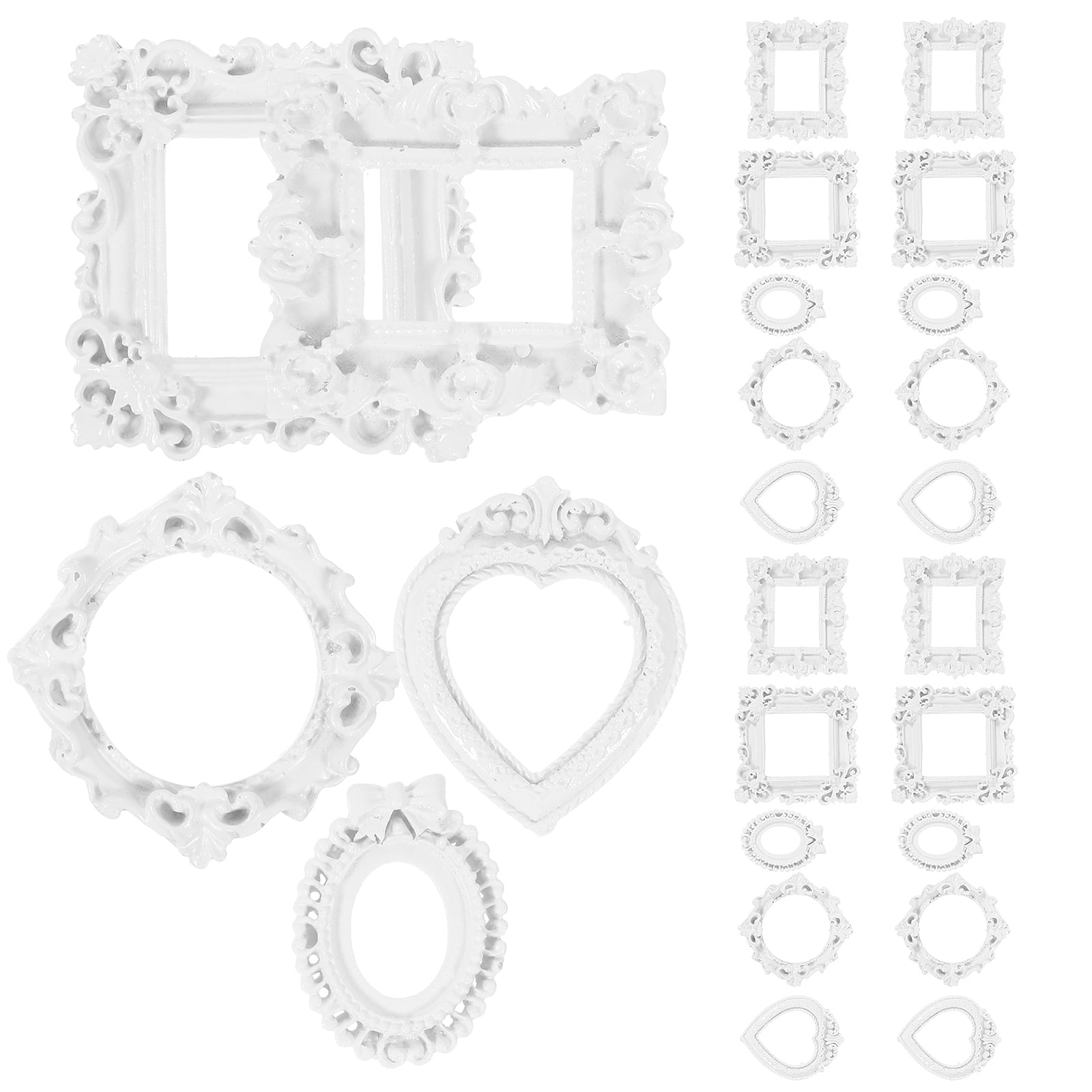 25pcs Resin Photo Frames Small Picture Frame Props DIY Jewelry Display ...