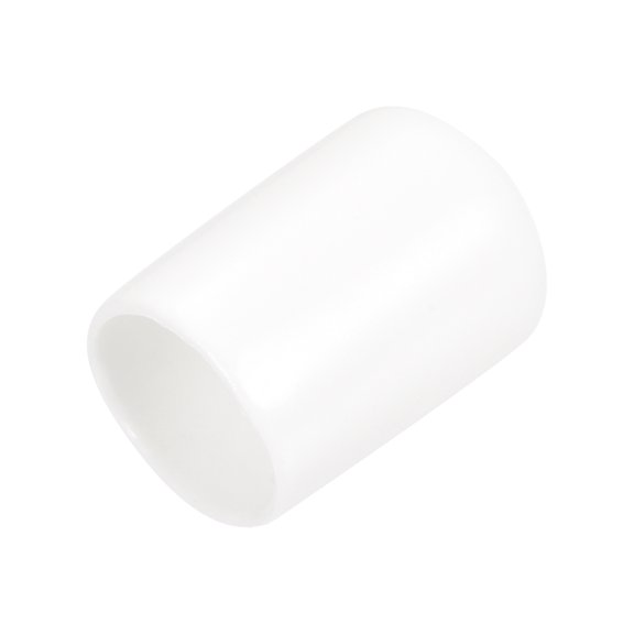 25pcs Rubber End Caps 13mm ID Vinyl Round End Cap Cover Screw Thread Protectors White
