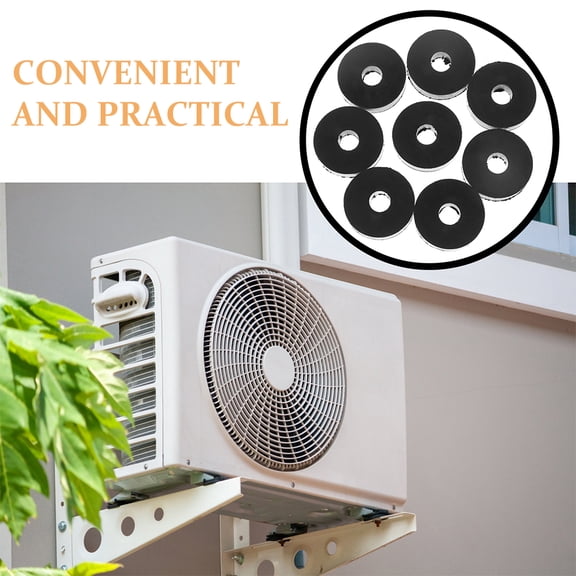 Minkissy 25Pcs Black Rubber Washers for Air Conditioning Vibration Suppression