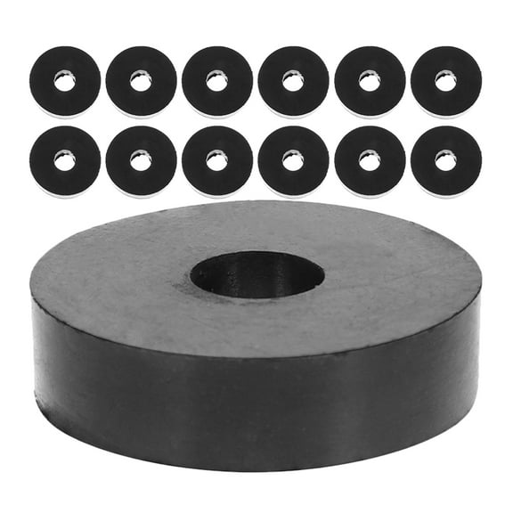 Minkissy 25Pcs Black Rubber Washers for Air Conditioning Vibration Suppression