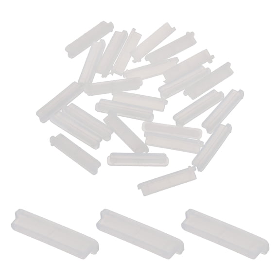 25pcs SD Port Duct Covers Caps Silicone Plug Protector for Laptop Camera Female SD Plug, Clear