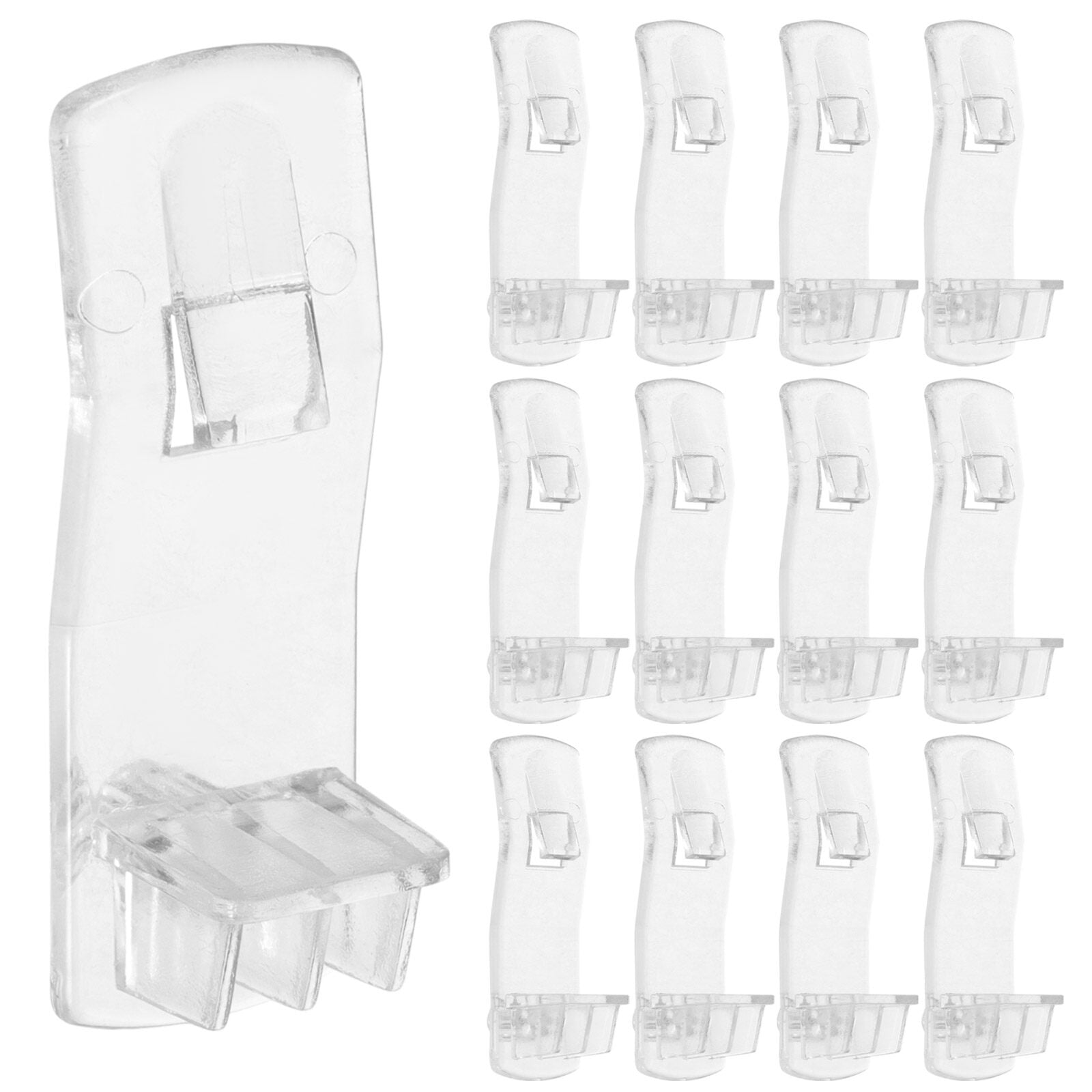 25pcs Shelf Pegs Clear Locking Clips Plastic Shelf Clips Home