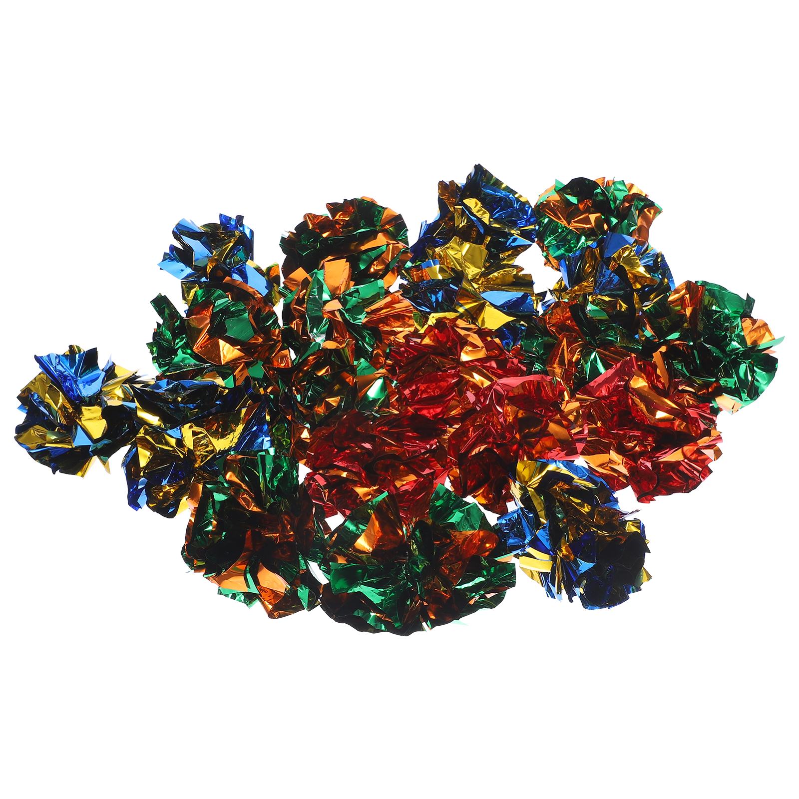 25pcs Shiny Metallic Balls Crinkle Balls Cat Toys Funny Crinkle Ball