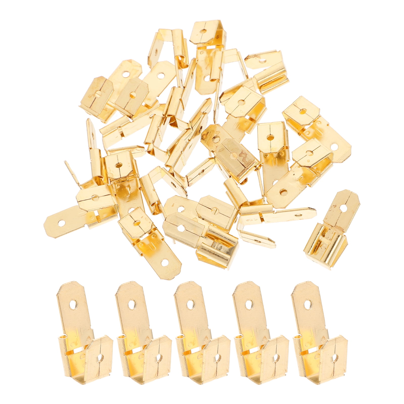 25pcs Spade Connectors Wire Crimp Terminal Block Copper Disconnect