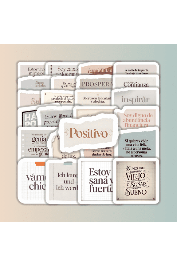 25pcs Spanish Motivational Sticker Set Fun Creative Waterproof Car Sun Visor Decoration Durable Stickers