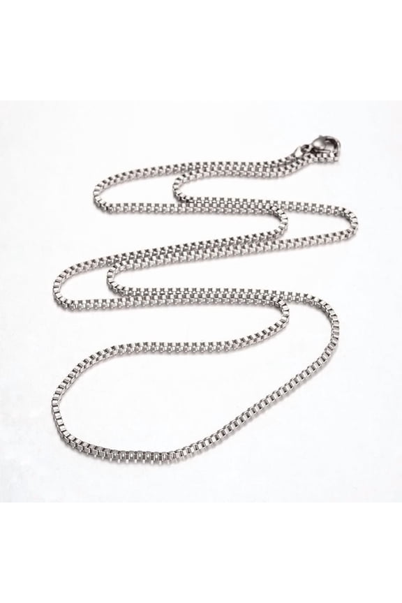 25pcs Tarnish Resistant 316 Surgical Stainless Steel Venetian Chains Necklaces Unwelded Stainless Steel color 24 inch(60.96cm)