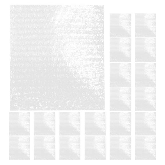 25pcs White PE Bubble Pouches for Moving and Shipping Durable Transparent Bags for Fragile Items