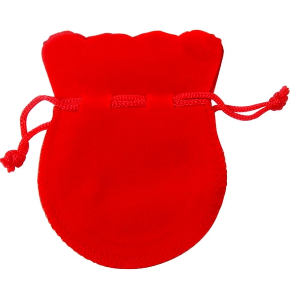 25pcs/lot Velvet Jewelry Bag Multicolor Drawstring Pouch Calabash Shape Gift Packing Bags Gift Bag 6red 9x12cm