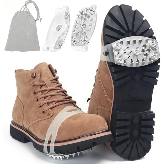 25pe Traction Cleat with Enhanced Grip | Antilip Ice for now and Tranlucent Top Deign Ea OnOff Crampon