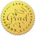 thumbnail image 1 of 25sheets 2" Gold Foil Embossed Stickers Grad Graduation Certificate Seals Self Adhesive Sticker 100Pcs College Decoration Labels for Certificates Envelopes Invitation Diplomas Awards, 1 of 7