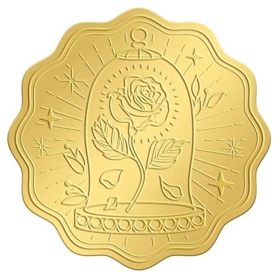 25sheets Plastic Self Adhesive Gold Foil Embossed Stickers Medal Decoration Sticker Flower 5x5cm 4pcs/sheet for making