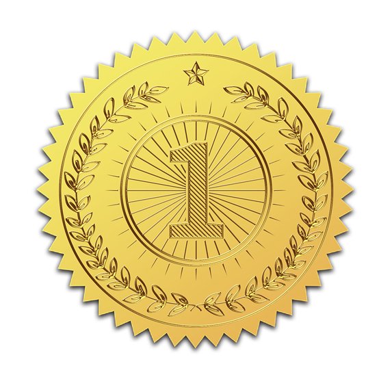 25sheets Self Adhesive golden Foil Embossed Stickers Medal Decoration Sticker Number 5x5cm 4pcs/sheet