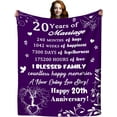 thumbnail image 1 of 25th Anniversary Blanket 25 Year Anniversary Wedding Romantic Gifts for Him Her Happy Anniversary for Wife Couple Gifts Throw Blankets 50"X40", 1 of 5