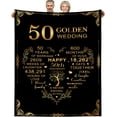 thumbnail image 1 of 25th Anniversary Blanket Gifts, Mom Dad Grandpa Grandma 25th Wedding Anniversary, 50x60 Inch Flannel Throw Blanket Silver Wedding Gifts for Couples, 1 of 5