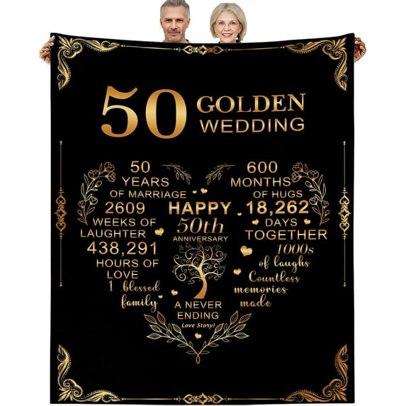25th Anniversary Blanket Gifts, Mom Dad Grandpa Grandma 25th Wedding Anniversary, 50x60 Inch Flannel Throw Blanket Silver Wedding Gifts for Couples