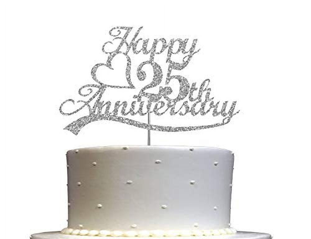 Happy Anniversary Cake Topper - Weddings Wise-sonthuy.vn