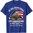 thumbnail image 1 of 25th Anniversary September 11 2001 Memorial Day USA Flag T-Shirt, 1 of 2