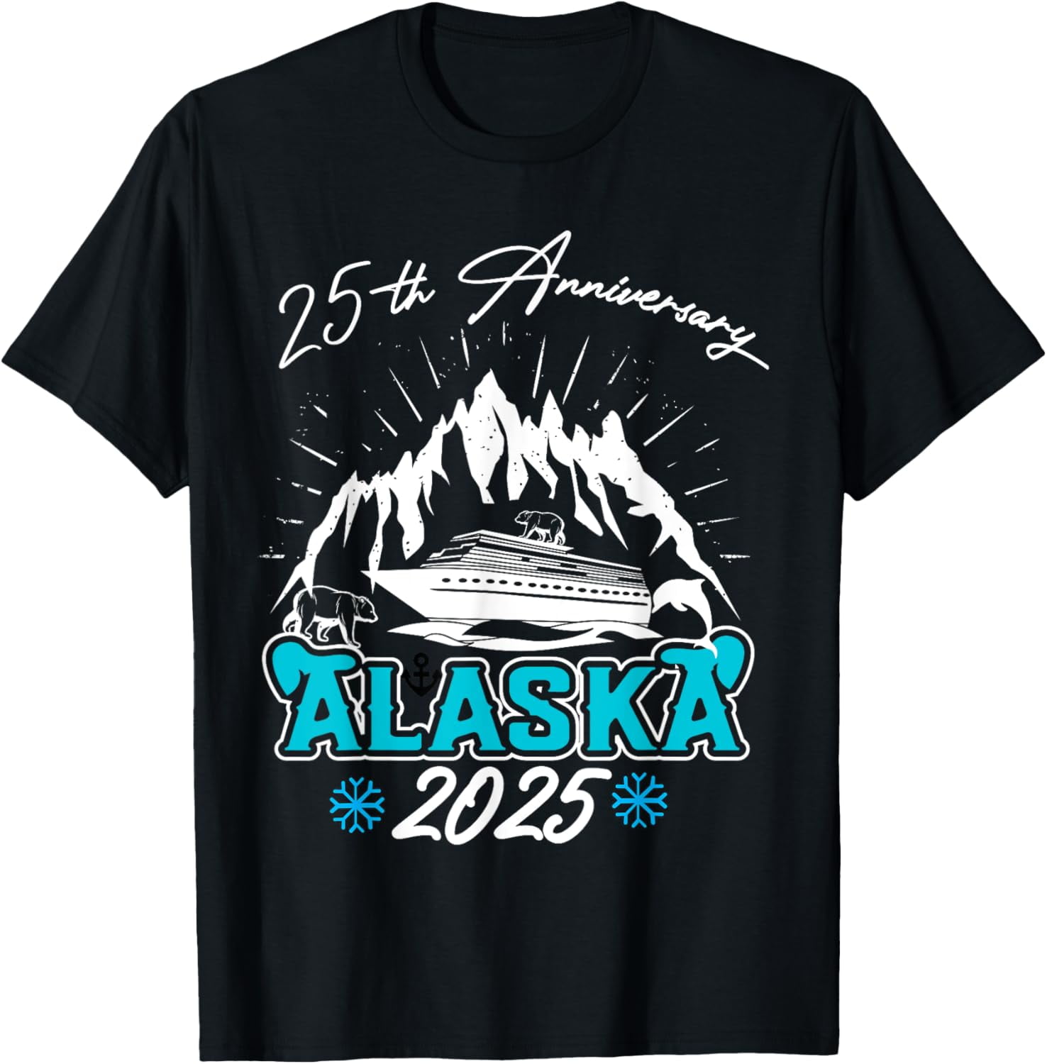 25th Anniversary Wedding Alaska Cruise 2025 Couple Matching TShirt