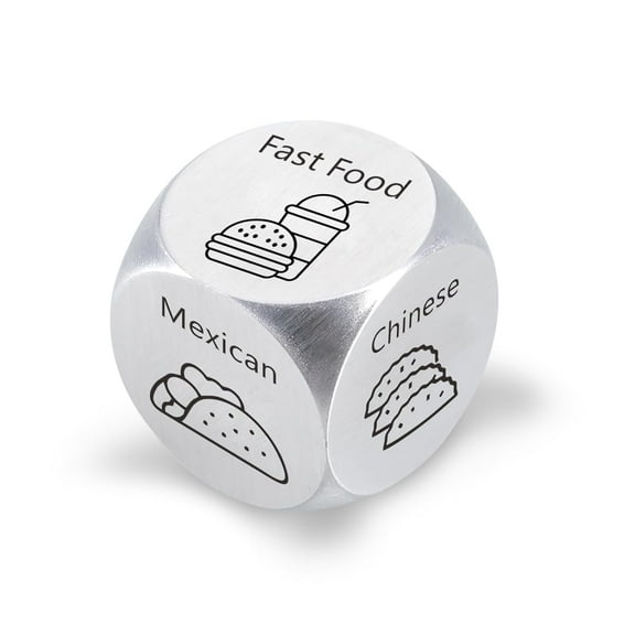 25th Anniversary Wedding Gifts for Boyfriend Girlfriend What to Eat for Dinner Dice Boyfriend Valentines for Him Husband Anniversary for Men Women Engagement Present for Couples