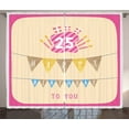 thumbnail image 1 of Ambesonne Colorful Curtains 2 Panel Set, Flags Pink Frame, 108" x 90", Multicolor, 1 of 3