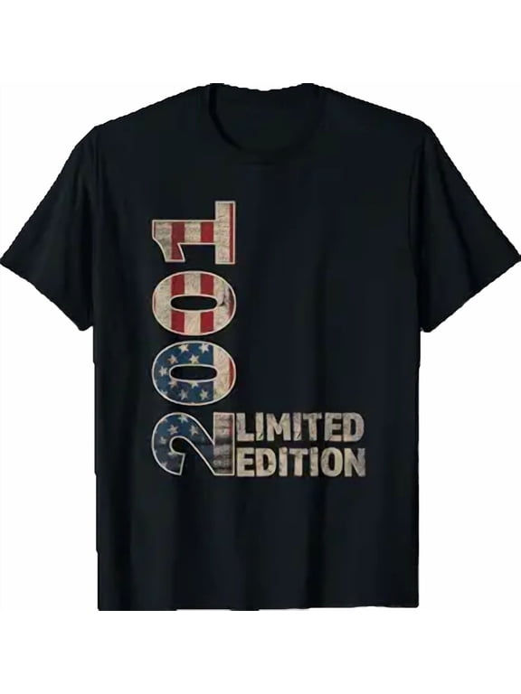 25th Birthday Gift men Vintage born 2001 turning 25 Year Old T-Shirt