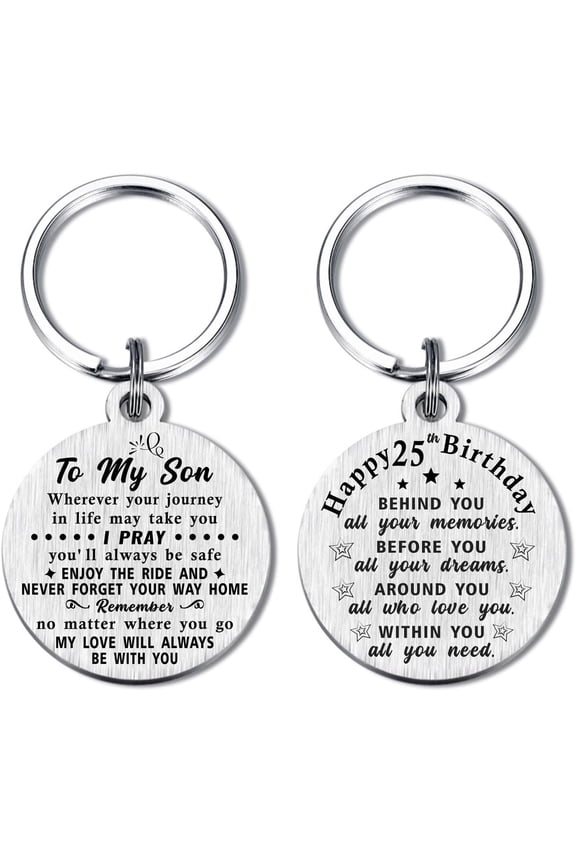 25th Birthday Gifts for Women Men, 25 Year Old Birthday Keychain, Born in 2000 Gifts, 2000 Birthday Decorations