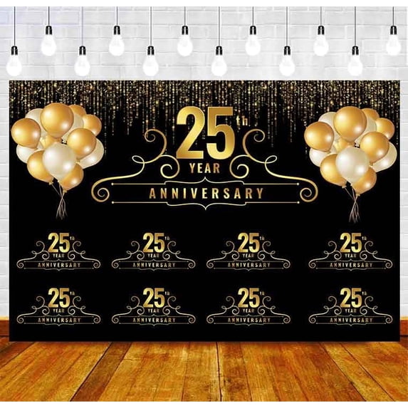 25th Birthday Party Backdrop Balloon S…