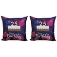 thumbnail image 1 of Ambesonne Abstract Throw Pillow Cover 2 Pack, Cake Dots, 20", Blue Pink White, 1 of 2