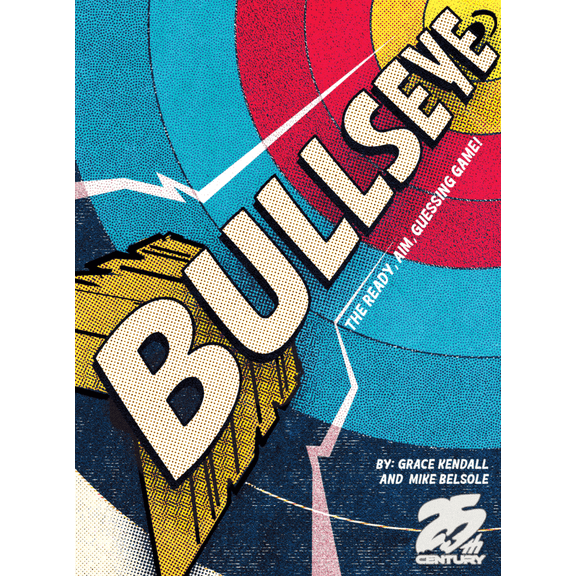 25th Century Games Bullseye Ages 10+ | 3-8 Players | Hilarious Cooperative Party Word Game of Twisted Clues | Letter-by-Letter Guessing & Fast Team Deduction