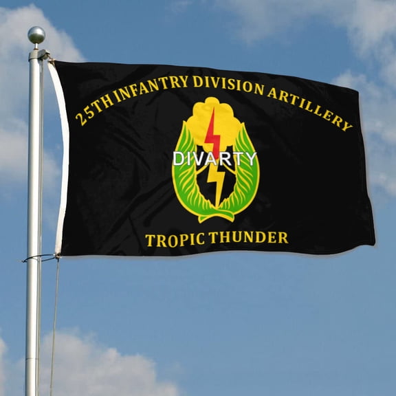 25th Infantry Division Artillery Tropic Thunder 25th Infantry Division US Army Flag 3x5Feet Outdoor Indoor Decoration Flag with Brass Grommets