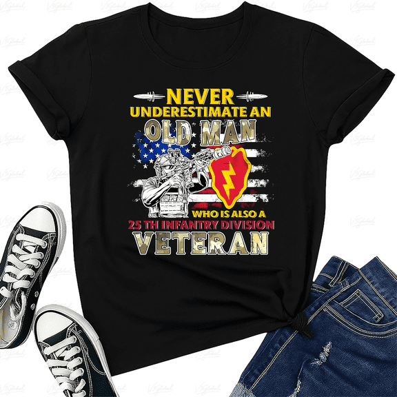 25th Infantry Division Veteran Schofield Hawaii Military Unisex T-Shirt V11852, up to size 5XL