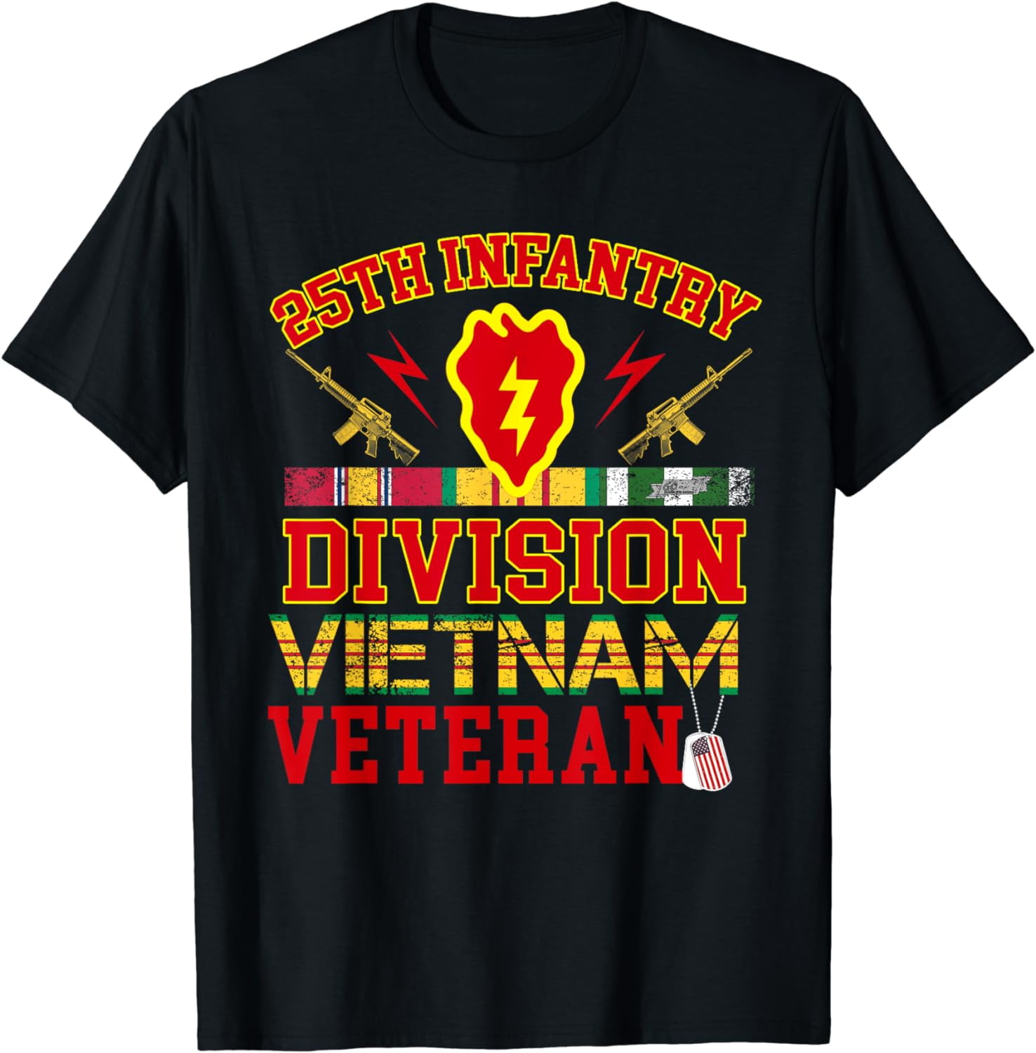 25th Infantry Division Vietnam Veteran T-Shirt 25th Infantry Division Vietnam Veteran T-Shirt