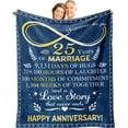 thumbnail image 1 of 25th Wedding Anniversary Blanket Gifts for Couple, 25th Silver Anniversary Wedding Gifts, 25th Year Anniversary, 25th Anniversary Throw Blanket Gifts Ideas for Wife Husband Him Her 60"x50", 1 of 6