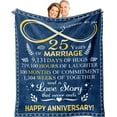 thumbnail image 1 of 25th Wedding Anniversary Blanket Gifts for Couple, 25th Silver Anniversary Wedding Gifts, 25th Year Anniversary, 25th Anniversary Throw Blanket Gifts Ideas for Wife Husband Him Her 60"x50", 1 of 6