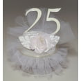 25th Wedding Anniversary Cake Topper or Table Decoration (JK3425