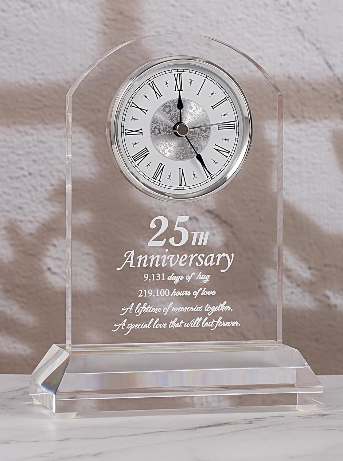 25th Wedding Anniversary Clock, Best Gifts Ideas for Couple Parents