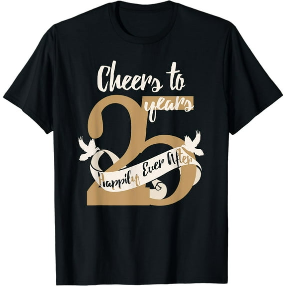 25th Wedding Anniversary T-Shirt Gift For Couples