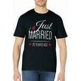 thumbnail image 1 of 25th Wedding Anniversary T-Shirt - Just Married 25 Years Ago, 1 of 4