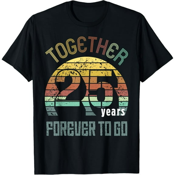 25th Years Wedding Anniversary Gifts For Couples Matching T-Shirt
