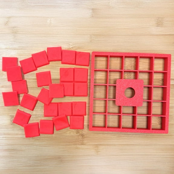 Mighty Gadget Multi Squares Cookie Cutter, Food Safe, Durable, Reusable, 5 x 5 in